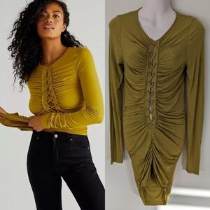 Free People Bella lace up top dress small